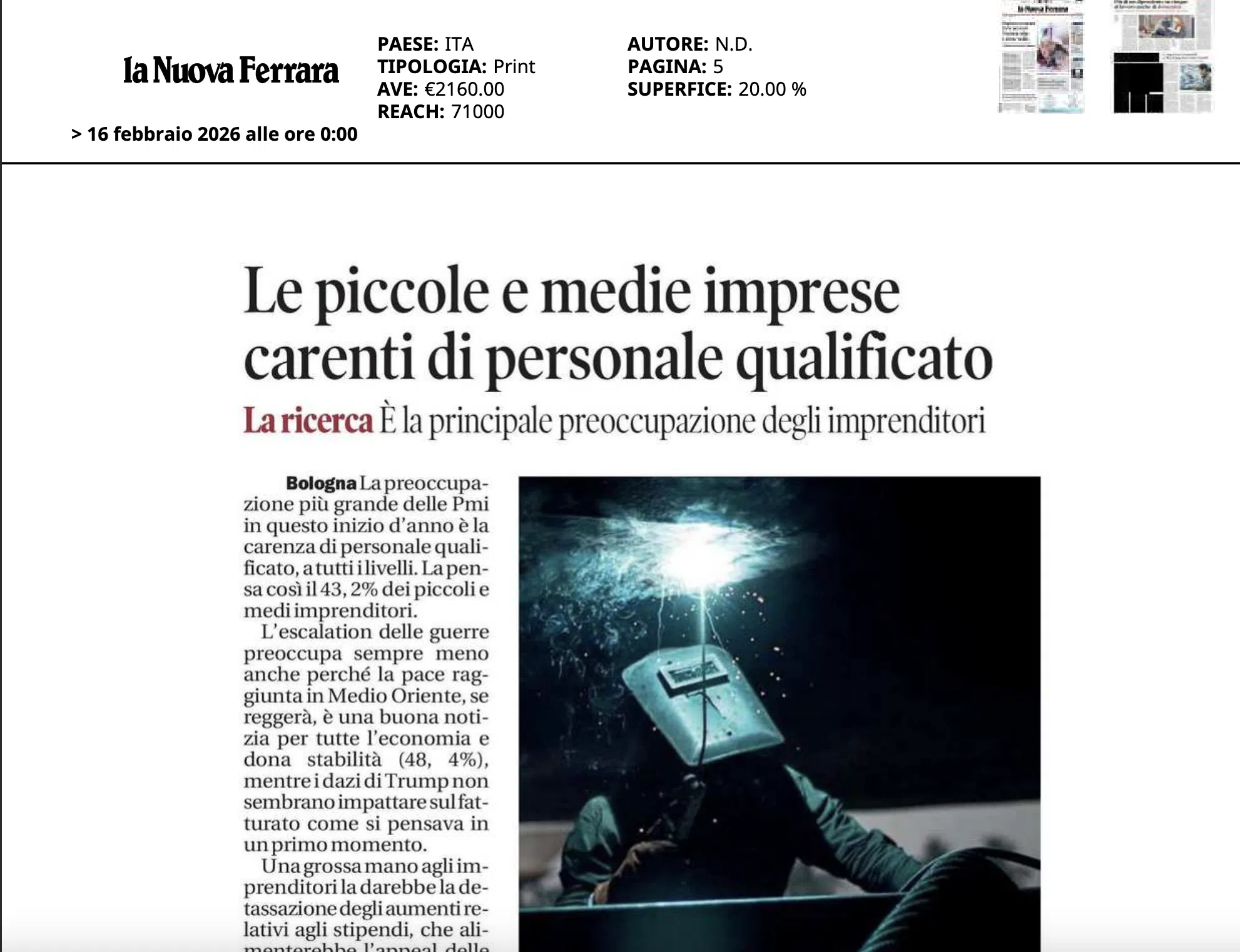 Le piccole e medie imprese carenti di personale qualificato